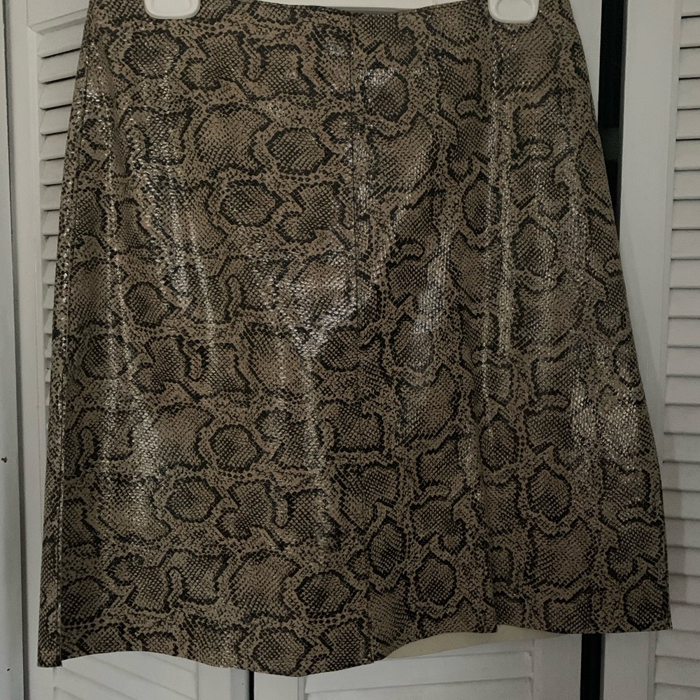 Bebe python print pencil skirt, genuine leather.